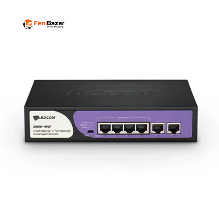 BDCOM S1000-4P2F 4-Port PoE+ 2-Port 100Mbps Unmanaged Network Switch