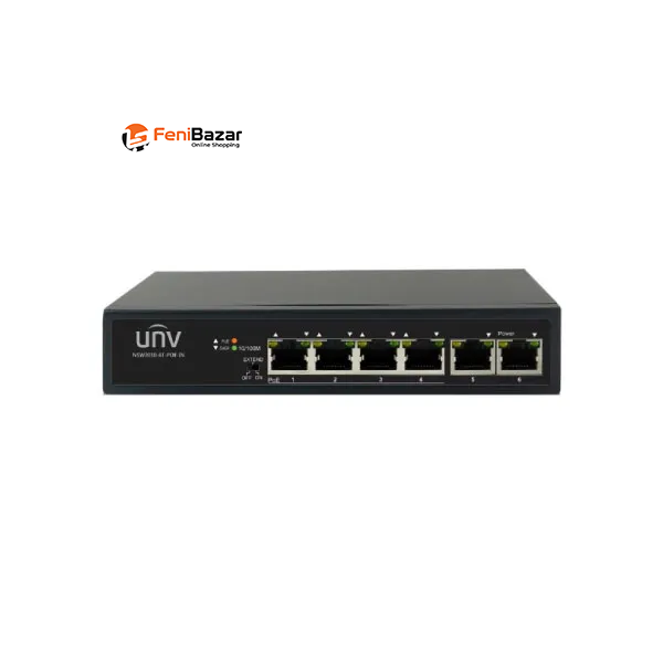 UNV NSW2010-6T-POE-IN 4-Port 10/100Mbps PoE Switch with Ethernet Uplink