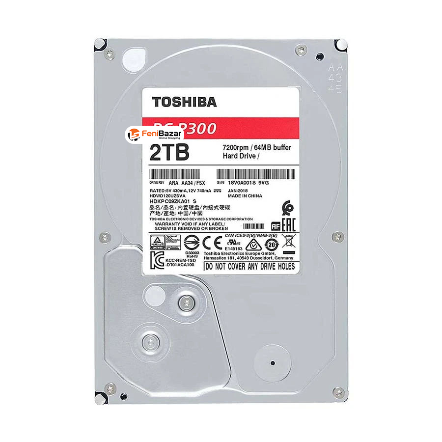 Toshiba 2TB SATA Internal Hard Disk Drive (HDD)