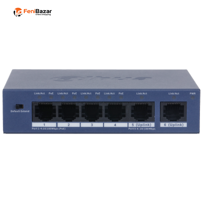 Dahua S3006-4ET-36 6-Port Unmanaged Desktop PoE Switch with 4-Port PoE