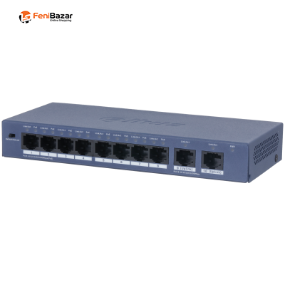 Dahua S3010-8GT-60 10-Port Unmanaged Desktop Gigabit PoE Switch with 8-Port PoE