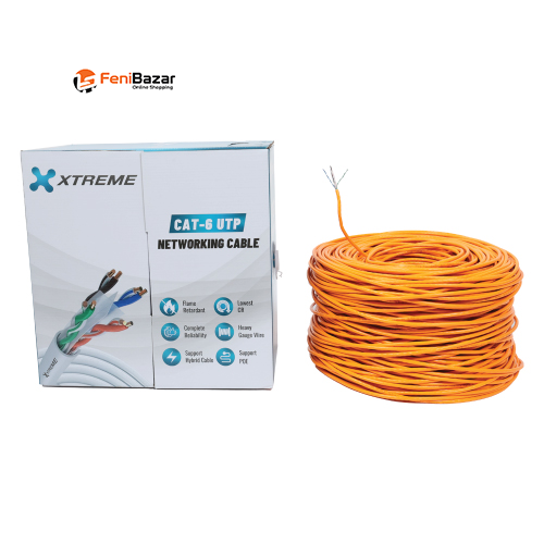 Xtreme CAT6 UTP CCA Orange Indoor Network Cable